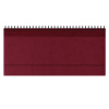 Недатированный планинг  VELVET 298x140 мм, без календаря, бордовый